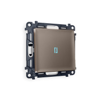 MA632040 Комплект механизма 1-кл проходного выключателя с подсветкой 10000K ALFA Темная бронза матовый QUANT (AP6320, VM105, G29B) AMBRELLA VOLT