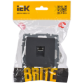 BRITE Розетка компьютерная RJ45 кат.6 РК11-БрГ графит IEK