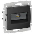 IEKVALENA Розетка компьютерная RJ45 категория 5Е UTP 6945371 черный матовый IEK