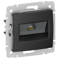IEKVALENA Розетка компьютерная RJ45 категория 5Е UTP 6945371 черный матовый IEK