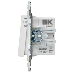 SKANDY Кнопка звонка с индикацией для отелей 10А SK-V17W арктический белый IEK
