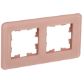 BRITE Рамка 2-местная РУ-2-2-Бр стекло дымчатый RE IEK