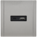 FORTE&PIANO Розетка USB A+C 18Вт FP751M металл никель IEK