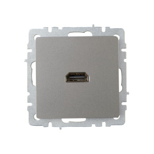 BRITE Розетка HDMI РHDMI-0-БрС сталь IEK
