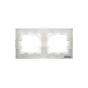 BRITE Рамка 2-местная IP44 РУ-2-БрЖ-44 жемчуг IEK