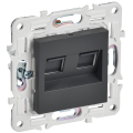 SKANDY Розетка компьютерная двойная RJ45 кат.6 SK-K04T титан IEK