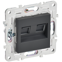 SKANDY Розетка компьютерная двойная RJ45 кат.6 SK-K04T титан IEK