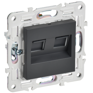 SKANDY Розетка компьютерная двойная RJ45 кат.6 SK-K04T титан IEK