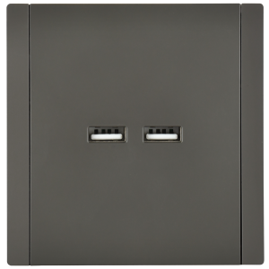 FORTE&PIANO Розетка USB A+A 3,1А FP349 серый IEK