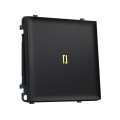 MS802010 Комплект механизма 1-кл выключателя с подсветкой 3200K SIGMA Черный матовый 10A-250V QUANT PRO (SP8020, PR101, G11Y)