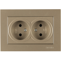 Arvia Electric, KAREN, Розетка 2-а без земли, (титан)