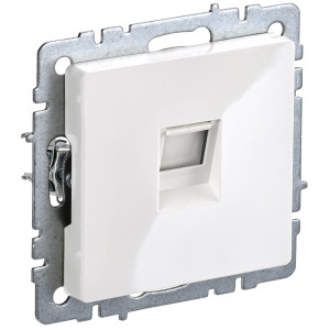 IEK BRITE BASE Белый Розетка комп RJ45 кат.6 РК11-БрБ