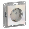 ATLASDESIGN РОЗЕТКА с заземлением со шторками, 16А, механизм, ЖЕМЧУГ ATN000445