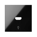 Simon 100 Черный глянец Накладка розетки HDMI