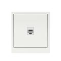 Компьютерная розетка RJ-45 без шторки, кат.5е одинарная, KANT, белая магнолия