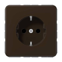 Розетка Jung CD 500, скрытый монтаж, с заземлением, коричневый, CD1520BFBR