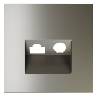 Накладка для розетки TV+RJ45 кат. 6, S70 (шелк)