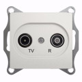 Розетка TV-FM Schneider Electric GLOSSA, открытый монтаж, перламутр, GSL000694