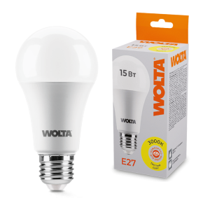 Светодиодная лампа WOLTA 25Y60BL15E27 15Вт 3000К E27