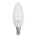 Лампа светодиодная PLED-ECO 5Вт C37 свеча матовая 3000К тепл. бел. E14 400лм 230В 50Гц JazzWay 1036834A