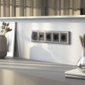 W1191164/ Накладка для двойной розетки Еthernet RJ-45 (графит матовый)