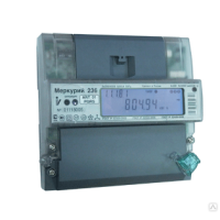 Счетчик Меркурий 236 ART-01 PQRS 3ф 5-60А 1.0/2.0 класс точн. многотариф.; оптопорт RS485 ЖКИ DIN-рейка Моск.вр. Инкотекс М0000051659