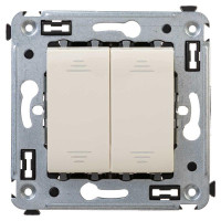 Выключатель 2-кл. 2мод. СП Avanti Ванильная дымка 16А IP20 беж. DKC 4405104