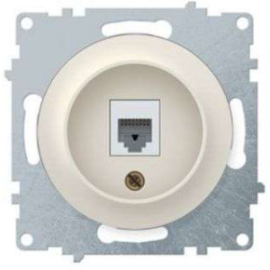 Розетка компьютерная 1-м СП Florence RJ45 кат.5E механизм беж. (1E20701301) OneKeyElectro 2172793