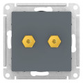 ATLASDESIGN АУДИОРОЗЕТКА двойная, ГРИФЕЛЬ ATN000787