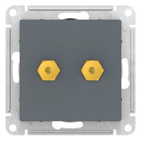 ATLASDESIGN АУДИОРОЗЕТКА двойная, ГРИФЕЛЬ ATN000787