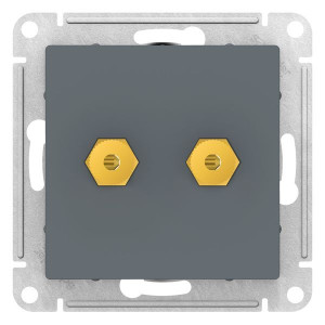 ATLASDESIGN АУДИОРОЗЕТКА двойная, ГРИФЕЛЬ ATN000787