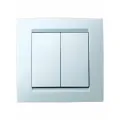 Переключатель проходной 2-кл. СП Simon 15 16А IP20 бел. Simon 1590397-030