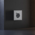 Накладка для розетки с заземлением и защитными шторками, с USB AC, S70 серый