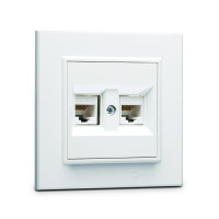 Розетка компьютерная двойн. СП Karea 16А IP20 CAT 5 бел. Makel 56001036