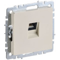 Розетка компьютерная СП RJ45 кат.5E BRITE РК10-БрКр механизм беж. IEK BR-K10-1-K10