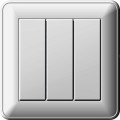 Трехклавишный выключатель Schneider Electric W59, белый, VS0516-351-18
