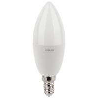 Лампа светодиодная LED Antibacterial B 7.5Вт свеча матовая 2700К тепл. бел. E14 806лм 220-240В угол пучка 220град. бактерицидн. покрыт. (замена 75Вт) OSRAM 4058075561250