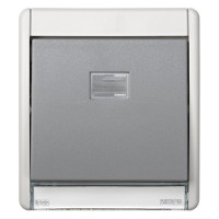 Рамка с клавишей Simon SIMON 44 AQUA, горизонтальная, серый, 4400010-035