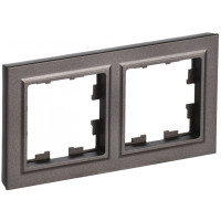 IEK BRITE BASE Темн.бронза Рамка 2-м IP44 РУ-2-БрТБ-44