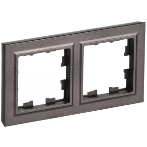 IEK BRITE BASE Темн.бронза Рамка 2-м IP44 РУ-2-БрТБ-44