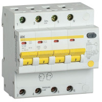 Дифференциальный автомат 4п 63А 300мА тип AC АД14S IEK MAD13-4-063-C-300