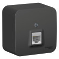 BLANCA О/У РОЗЕТКА компьютерная RJ45, кат.5E, ИЗОЛ.ПЛ., АНТРАЦИТ BLNIA045006