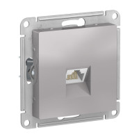 ATLASDESIGN РОЗЕТКА компьютерная RJ45 кат. 6A, механизм, АЛЮМИНИЙ ATN000386