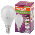 Лампа светодиодная LED Antibacterial P 7.5Вт шар матовая 4000К нейтр. бел. E14 806лм 220-240В угол пучка 180град. бактерицидн. покрыт. (замена 75Вт) OSRAM 4058075561670