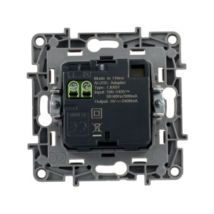 Розетка USB 2-м СП 2мод. Etika 240В5В 2400мА механизм сл. кость Leg 672394