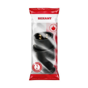 Вилка переносная влагозащ. 3P+PE 32А IP44 каучук черн. Rexant 111-006