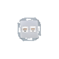 Розетка компьютерная 2xRJ45 Simon SIMON 15, скрытый монтаж, алюминий, 1591593-033