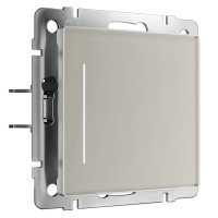W4512014/ Сенсорный выключатель одноклавишный с подсветкой (дымчатый)