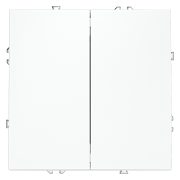 Выключатель встраиваемый VOLTUM S70 двухклавишный 10А, (белый матовый)