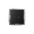 VESNA Розетка HDMI одинарная чёрный бархат